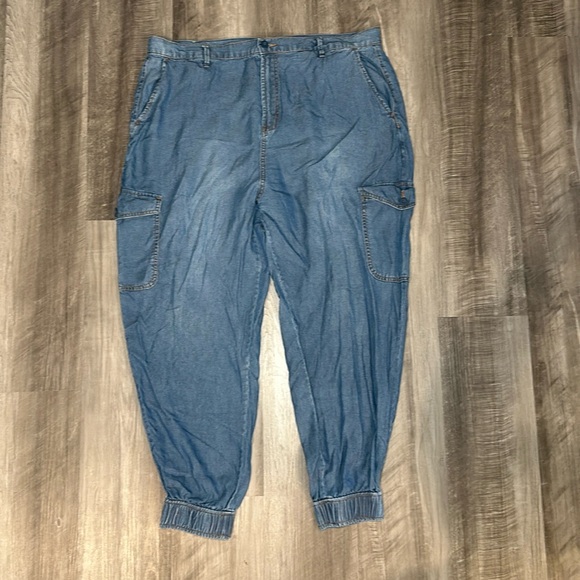 Serra Retreat by Joie Rucker Malibu Springs Cargo Jean Pants - 34/14 - Picture 1 of 11